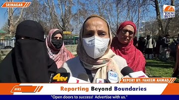 Anganwadi & ASHA Workers Protest in Srinagar, Demand Wage Hike