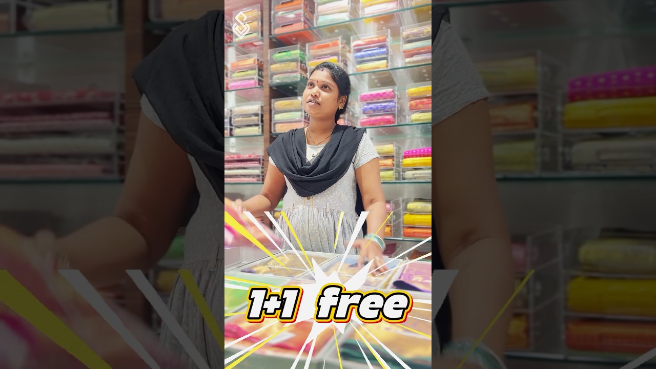 Buy 1 Get 1 Free on Semi Kanchi Pattu Sarees! 🛍️ Festive offer at SV Silks! 