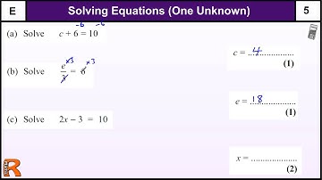 Solving Equations GCSE Maths Foundation revision Exam paper practice & help