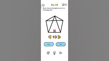 Brain Out level 16 How many triangles are in a pentagram? #Shorts #brainout #solution #puzzle