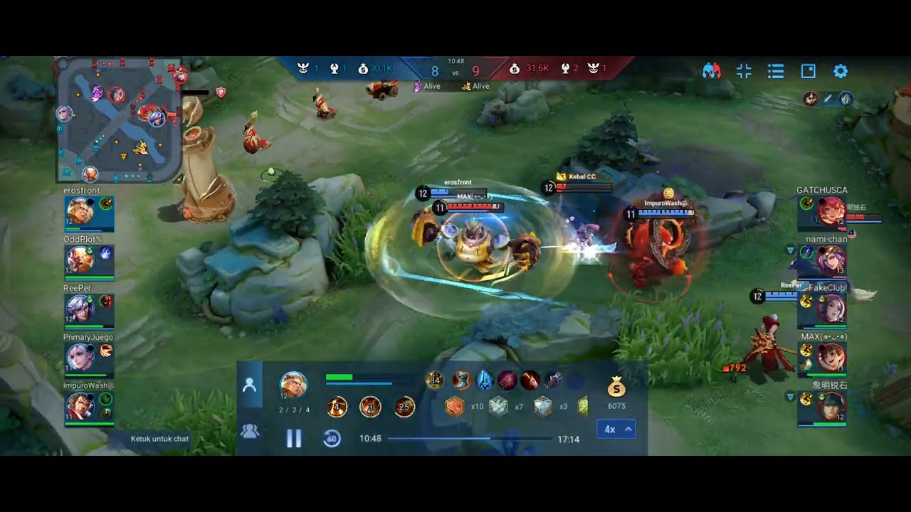 Game play houyi Hok prat 58 (skin Ukyo Tachibana Bleach )