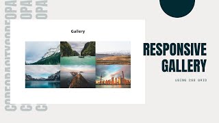 Responsive Image Gallery Using CSS Grid