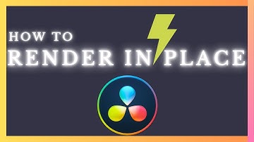 How to RENDER in PLACE Clips in DaVinci Resolve for FASTER Playback and EASIER editing.