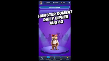 30 August 2025 Hamster Kombat GameDev Daily Cipher #hamsterkombat #hamsterkombatdailycipher