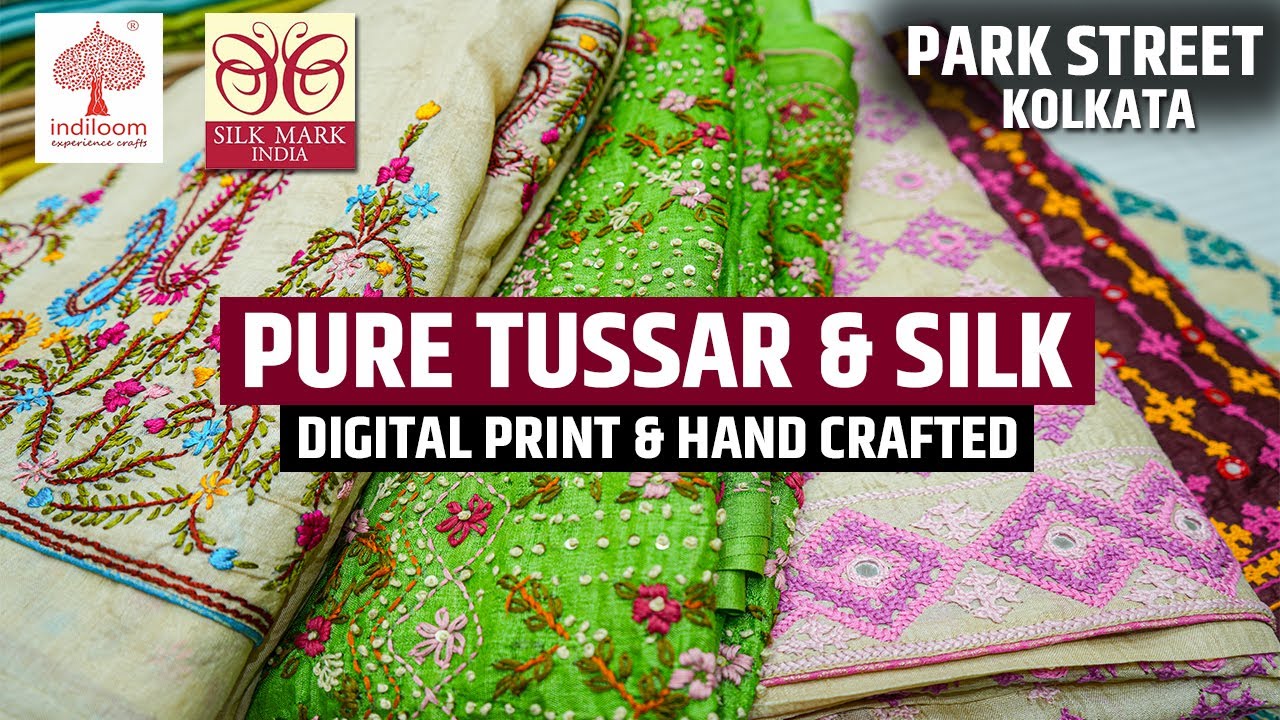 Pure Tussar Silk Sarees ( Digital Print Hand Crafted )  & Pure Silk Saree Manufacturer In Kolkata