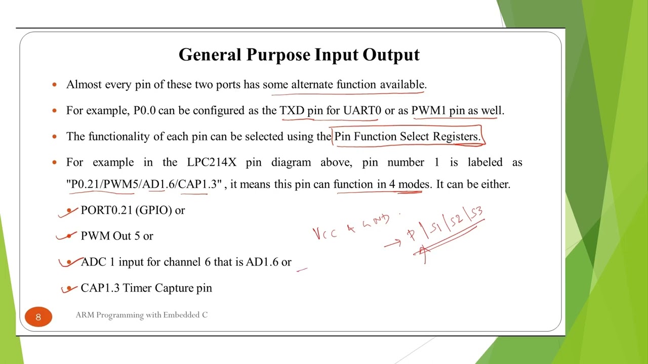 EC8791 Embedded and Real Time Systems - Unit 2-LPC2148 GPIO Part-2