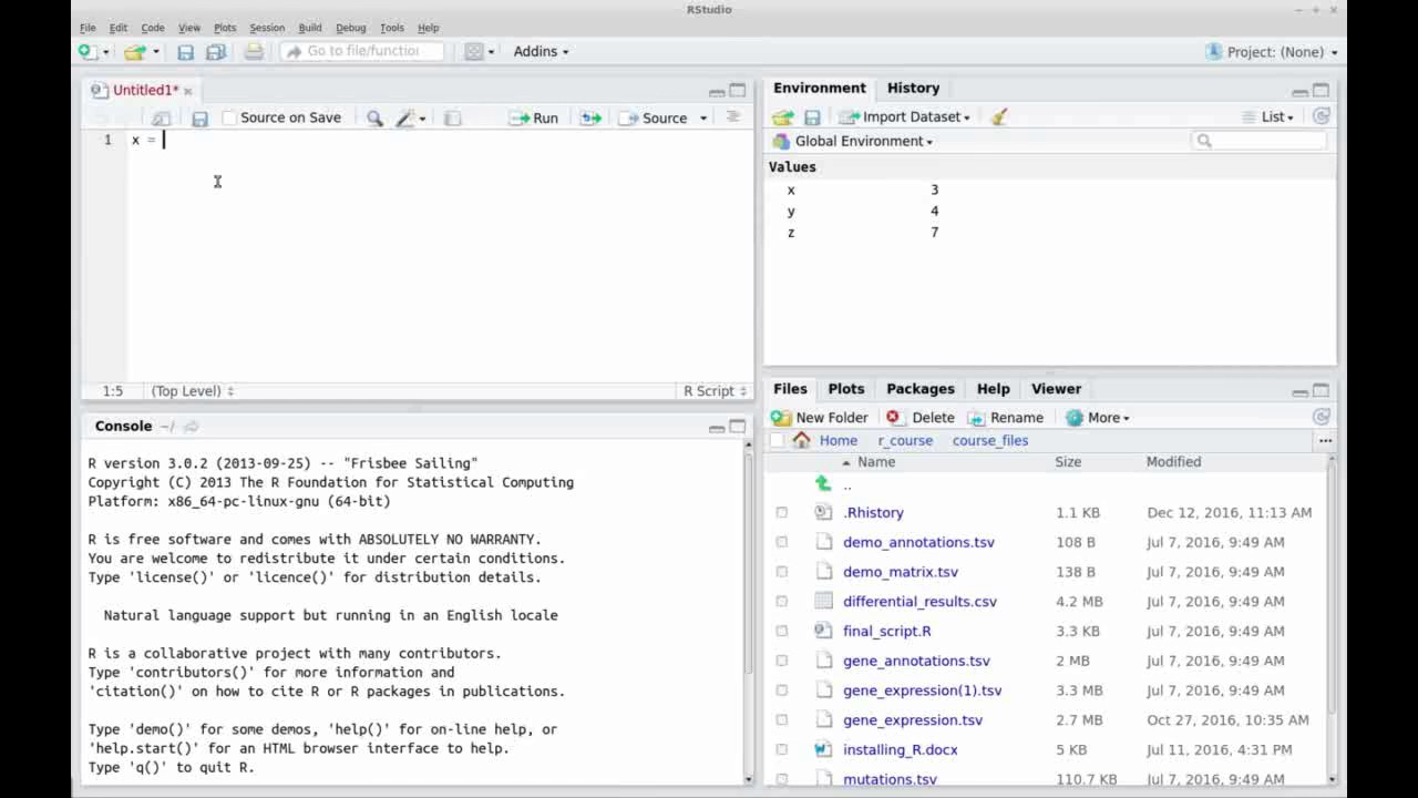 Data wrangling workshop- RStudio Intro - YouTube