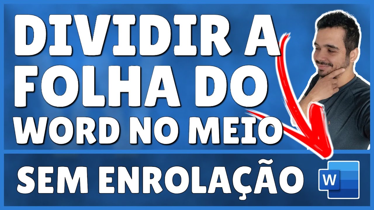 Como Dividir a Folha do Word no Meio - YouTube
