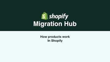 Shopify Migration Hub - How products work in Shopify