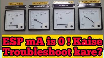 ESP primary & Secondary mA current 0 show kar raha hai ? Electrostatic Precipitator Problems|