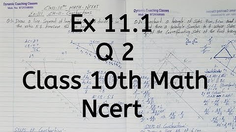Ex 11.1 | Q 2 | Chapter 11 | Constructions | Class 10 Math | Ncert