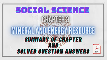 Class 8th [PSEB]Chapter 3[Mineral And Energy Resource]