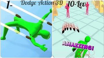 Dodge Action 3D-Gameplay walkthrough-1-10 Levels Android & ios