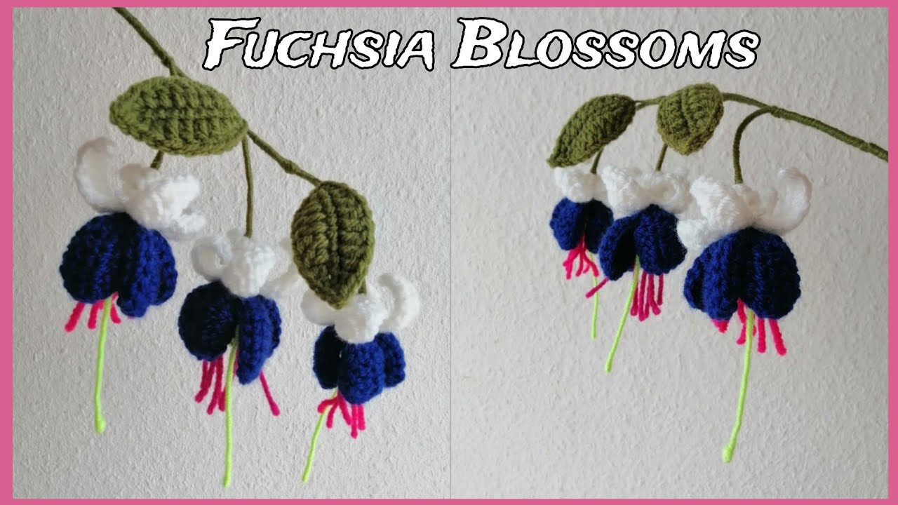 Crochet Fuchsia in Blue Petals 🔵