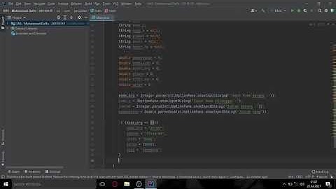 Penjualan menggunakan Java(UAS IF) - IntelliJ IDEA