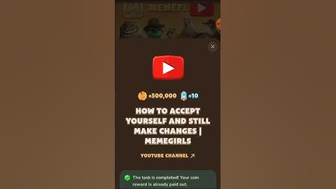 How to accept yourself and still make changes | Memefi video code 9 September