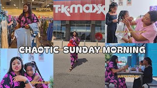 Chaotic Sunday Morning Routine | Church with My Kids, Home Bargains, TK Maxx & Greggs Vlog