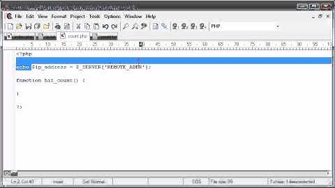 Beginner PHP Tutorial - 93 - Creating a File Based Unique Hit Counter Part 1