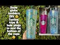 Snow globe tumbler cup DIY / New way to seal cups / Starbucks snowglobe tumbler cups