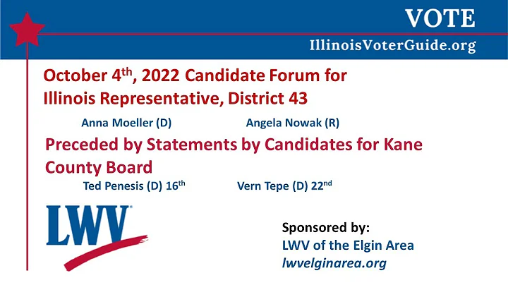 2022-10-04 Forum for Illinois Representative, 43rd District; KC Board candidate statements