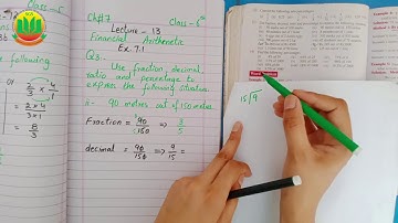 Class 6 Math, Lecture 13, Unit 7, Exercise 7 1, Financial Arithmetic