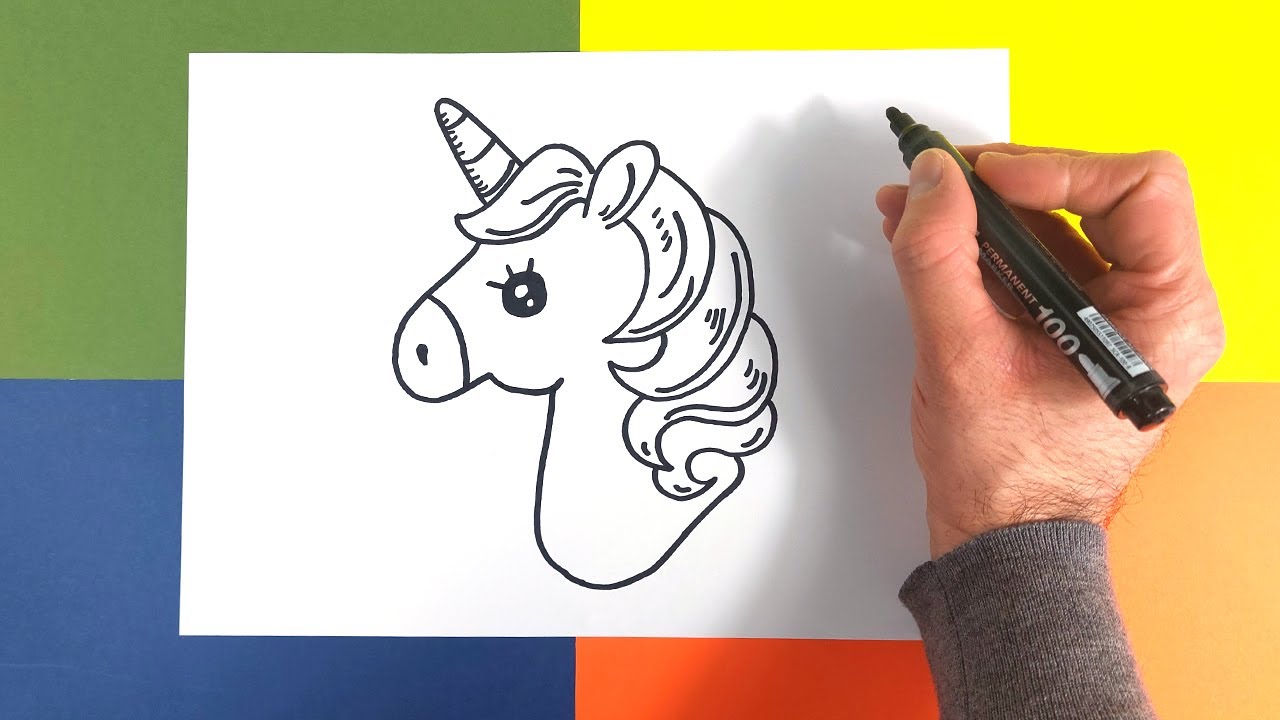Comment dessiner une licorne kawaii facilement ? - YouTube