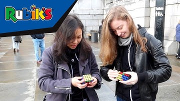 Carolina vs Delphine Rubik’s 4x4 Trafalgar Square | Rubik’s Cube | Games for Kids