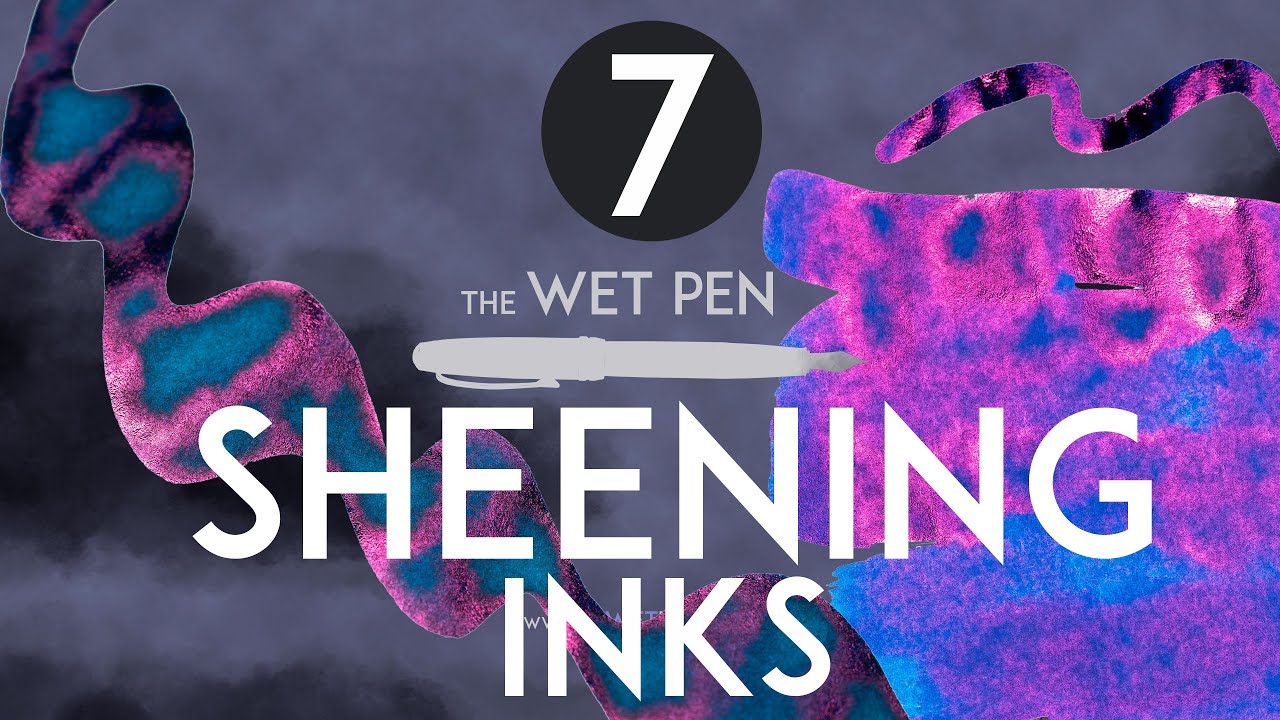 Seven Sheening Inks: Unboxing and Swabs
