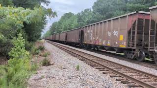 CSX 7220 and CSX 4555 lead a north bound empty coal train with 2 rear DPUs 7/26/2026