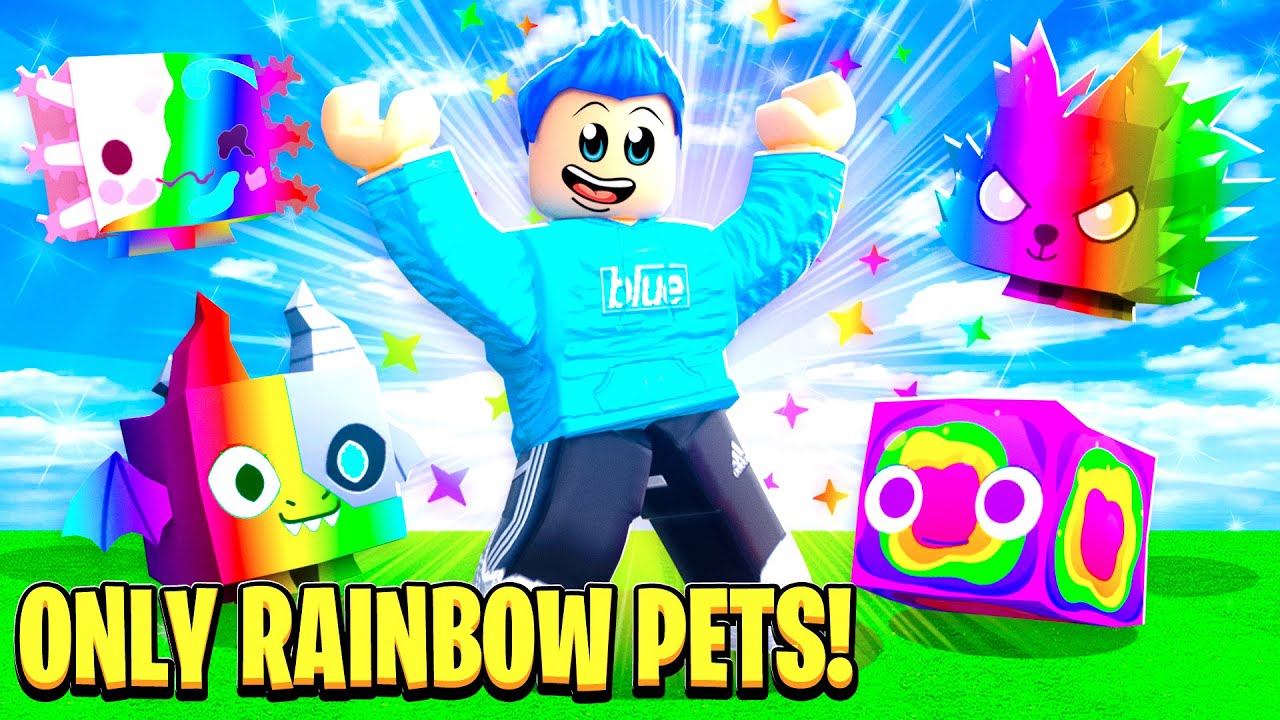 Using ONLY RAINBOW PETS In Pet Simulator X! *HARD* YouTube