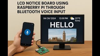 HVS-4691. LCD notice board using Raspberry pi through Bluetooth voice input #raspberrypi #lcddisplay
