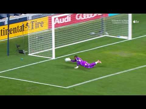 Andre Blake RIDICULOUS SAVE on 60 YARD SHOT!! | 2025 Audi MLS Cup Playoffs
