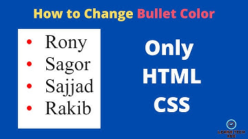How to change bullet color in html