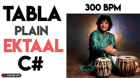 Plain Ektaal Tabla Loop For Riyaz And Singing | 300Bpm | C# Scale | 12 Matra #muzzico