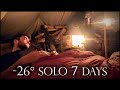 26 solo camping 7 days  snowstorms and a smitty sled