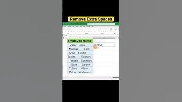 Remove Extra Spaces Using Trim Function in Excel #shorts