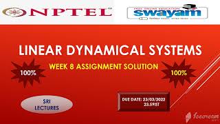 🔥100%🔥💥WEEK 8 LINEAR DYNAMICAL SYSTEMS  ASSIGNMENT SOLUTION💥