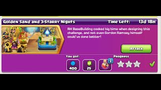 Easiest Way to 3 Star Golden Sand and 3 Starry Nights Challenge in Clash of Clans