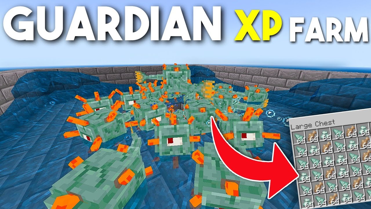 EASY Guardian XP Farm 1.18 Minecraft Bedrock/Pocket Edition MCPE,PS4