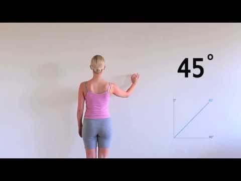 Shoulder wall crawl at 45 degrees