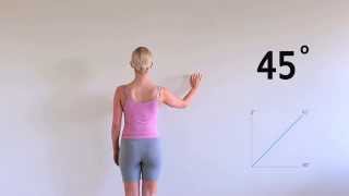 Shoulder wall crawl at 45 degrees