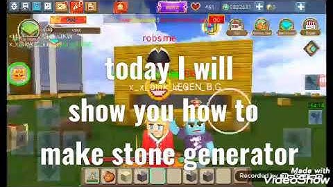 How to make stone generator in sky block :block man go