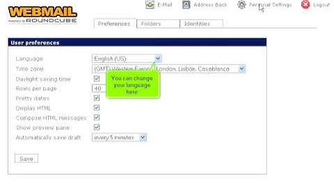 RoundCube - Preferences