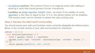 How to Disable Delete Button in React.js Until a New Card is Created