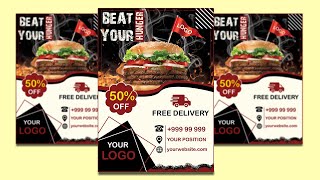 How to Make Cool Burger Flyer using photoshop