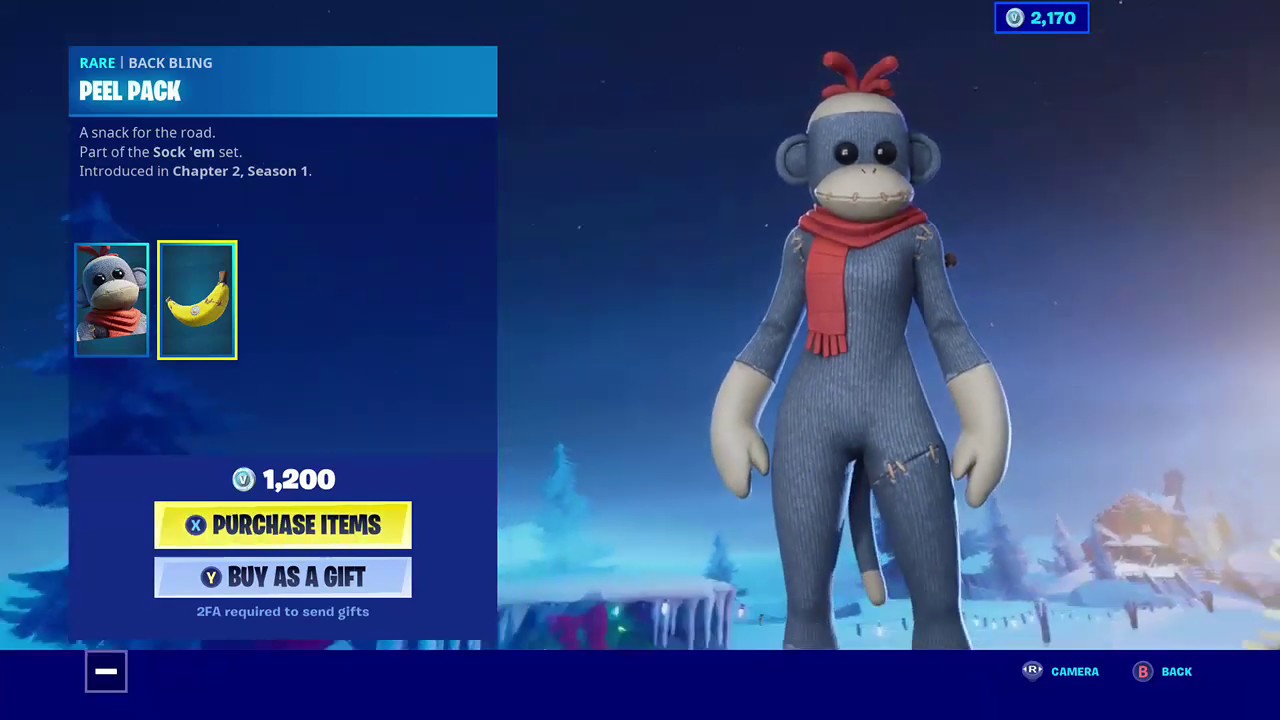 Fortnite Chapter 2 Sock Monkey In The item Shop 1/10/20 YouTube