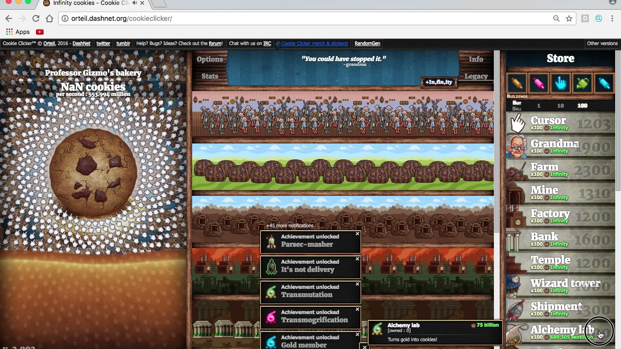 Cookie clicker Hack - YouTube