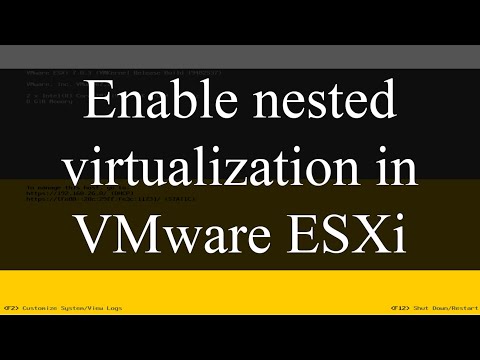 How to enable (deploy) nested virtualization in VMware ESXi