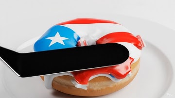 World Flags on Donut 🍩 | Oddly Satisfying ASMR Animation