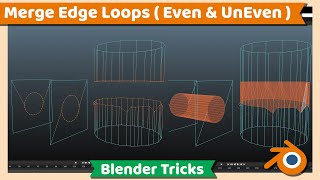 Blender Tutorial : How to Merge Two Edge Loops or Rings in Blender 3.1 screenshot 5